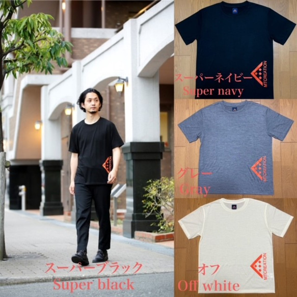 半袖ロゴTシャツ(ウールプロテイン)ブラック・ネイビー完売