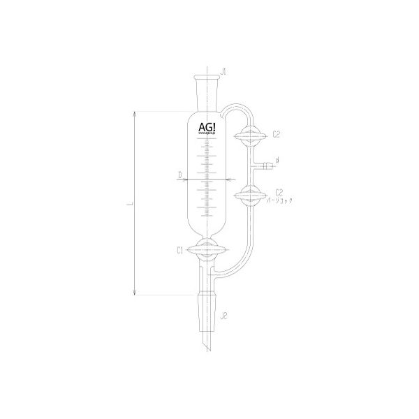 旭製作所 ウィットマー分留受器 ガラスコック