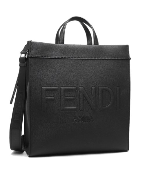 フェンディ トートバッグ ショルダーバッグ ゴー トゥショッパー Mサイズ ミディアム ブラック レディース FENDI 7VA583 AMAC F0GXN