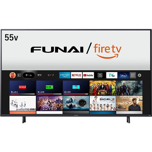 FUNAI FireTV FL-55UF340 Alexa対応リモコン付属 4K液晶テレビ 55V型