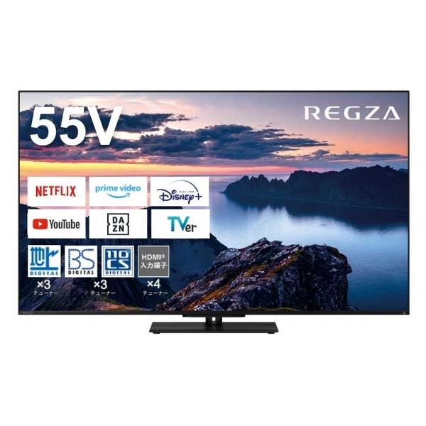 TVS REGZA  【４Ｋ　ＲＥＧＺＡ】新４Ｋ衛星放送・地上・ＢＳ・１１０度ＣＳデジタル液晶テレビ　５５Ｖ型 55Z670N（直送品）