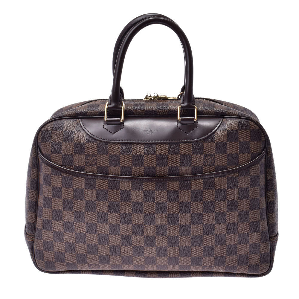 LOUIS VUITTON ルイヴィトン ダミエ ドーヴィル SPオーダー ブラウン N47272 ユニセックス ダミエキャンバス ハンドバッグ ABランク 中古 