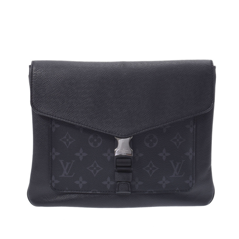 LOUIS VUITTON ルイヴィトン タイガラマ フラップメッセンジャー ノワール M30413 メンズ タイガレザー/モノグラムエクリプス ショルダーバッグ ABランク 中古 