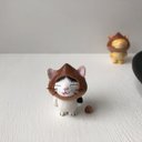 《再販》栗をかぶった猫さん 白黒　受注制作