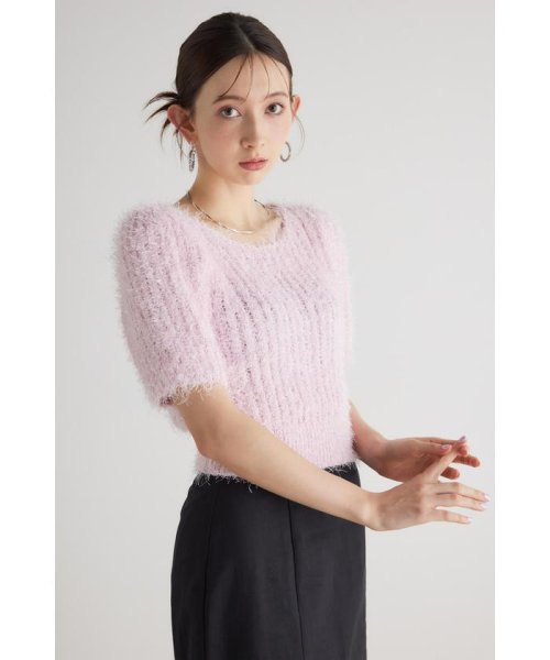 コンパクトシアーシャギーknitTOP