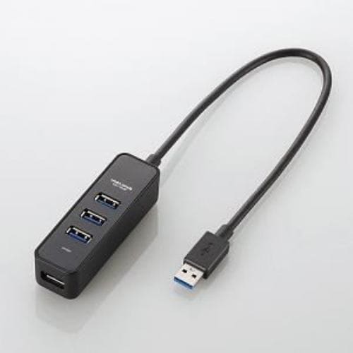 エレコム マグネット付き4 ポートUSB3.0 ハブ [バスパワー専用モデル] U3H-T405BBK