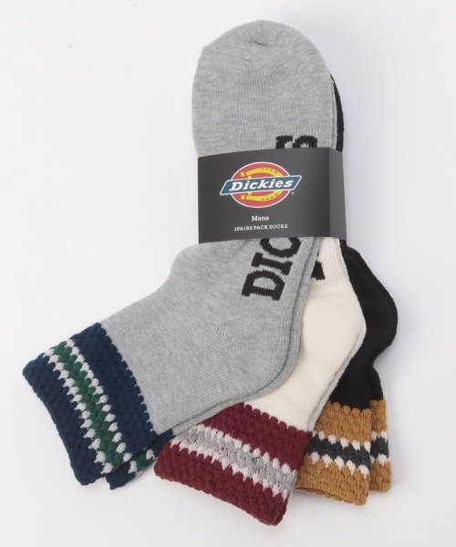 Dickies パイナップル底パイルクルー丈ソックス 3足セット 父の日 プレゼント ギフト