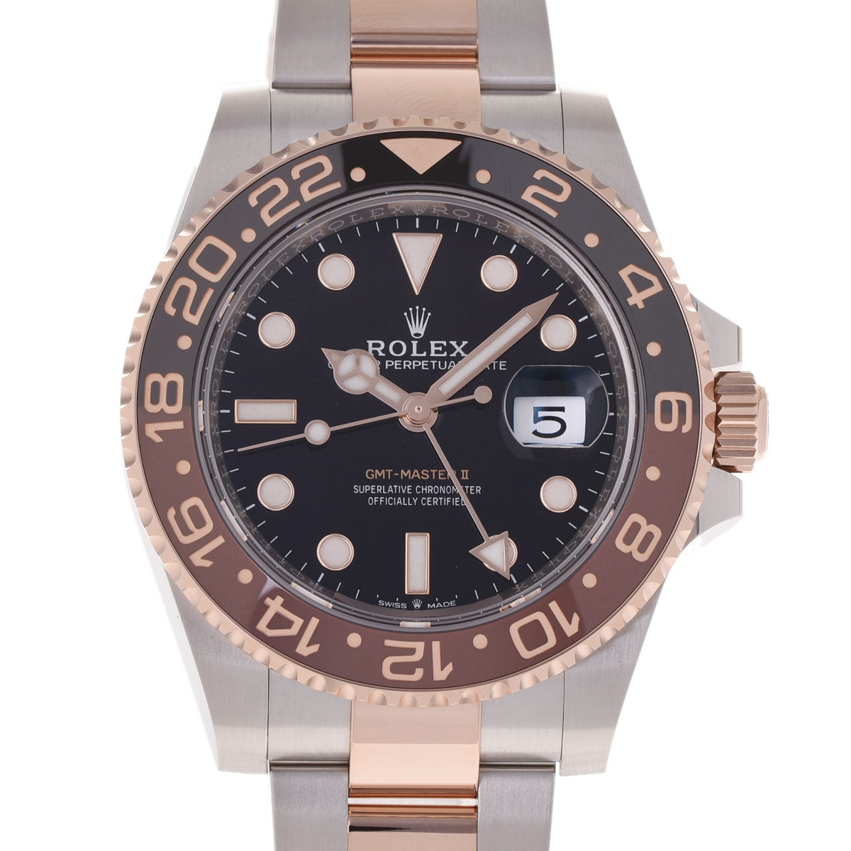 【現金特価】ROLEX ロレックス GMTマスター2 黒/ブラウンベゼル 126711CHNR メンズ SS/エバーローズゴールド 腕時計 自動巻き 黒文字盤 未使用 