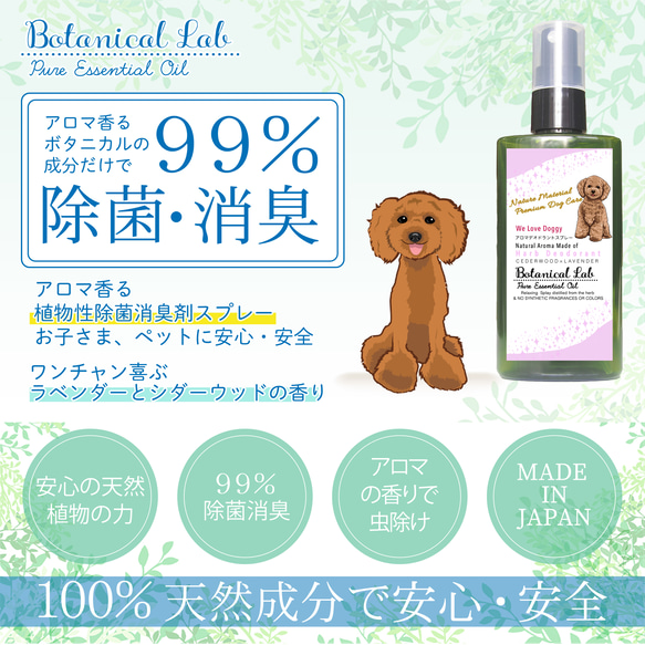 Botanical labペット デオドラント虫除けスプレー ラベンダー シダーウッド