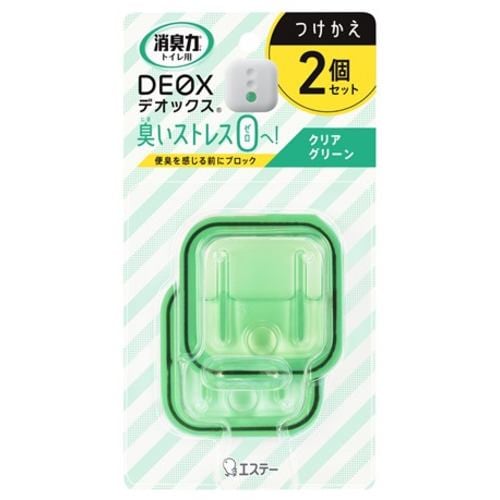 エステー 消臭力DEOX トイレ用つけかえ2個セット クリアグリーン 6ml×2