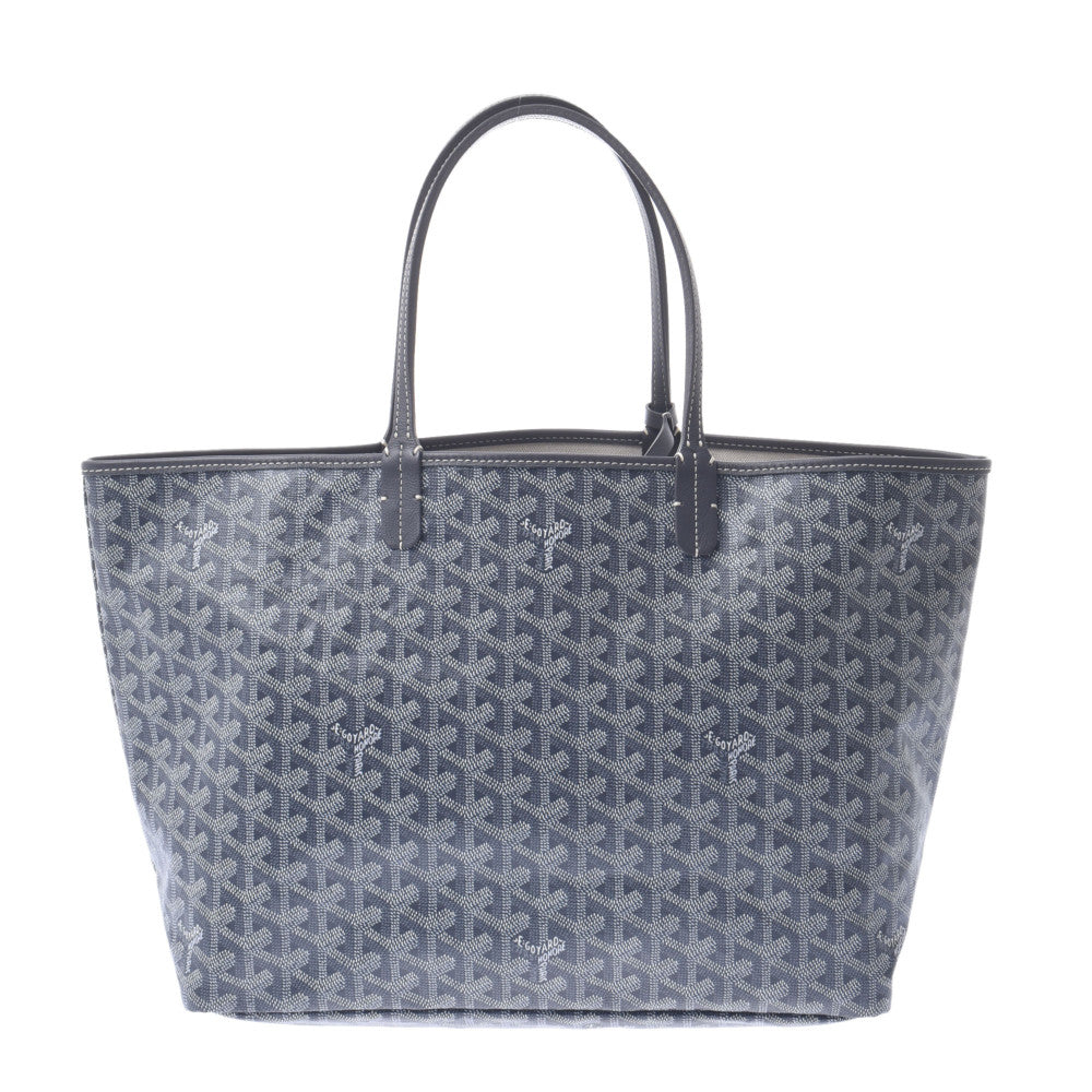 GOYARD ゴヤール サンルイ PM グレー ユニセックス PVC/レザー トートバッグ Aランク 中古 