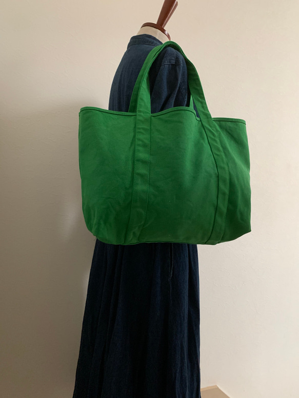 creema限定  F/ TOTE BAG  Lサイズ  モスグリーン  A4対応