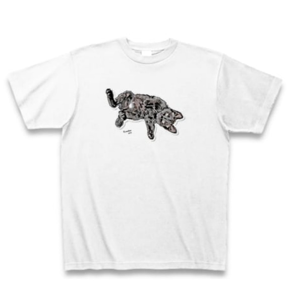 愛猫Tシャツ 作れます！【オーダーメイド】オーガニックコットン 白　うちの子