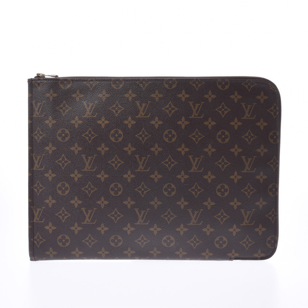 LOUIS VUITTON ルイヴィトン モノグラム ポッシュドキュマン 書類ケース ブラウン M53456 ユニセックス クラッチバッグ Bランク 中古 