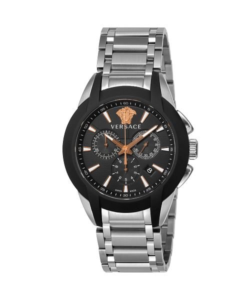 VERSACE(ヴェルサーチェ) CHARACTERCHRONO VEM800218 メンズ ブラック クォーツ 腕時計