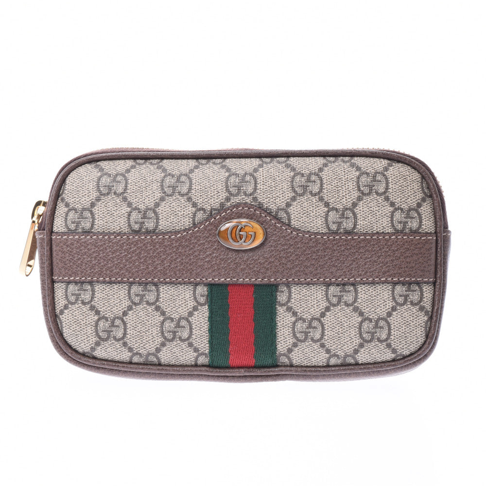 GUCCI グッチ オフィディア GGスプリーム ベルトポーチ iPhoneケース ベージュ系  519308 レディース PVC/レザー ボディバッグ 新品 