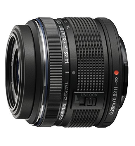 OLYMPUS 標準ズームレンズ M.ZUIKO DIGITAL 14-42mm F3.5-5.6 II R ブラック【!中古品!】