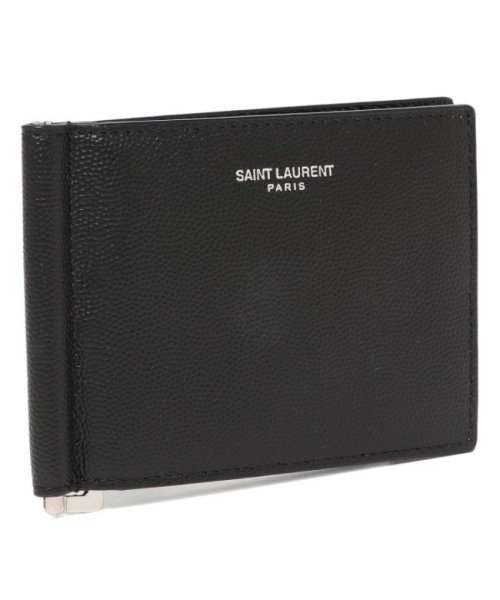 サンローランパリ 二つ折り財布 ビルクリップ ウォレット ブラック メンズ SAINT LAURENT PARIS 378005 BTY0N 1000