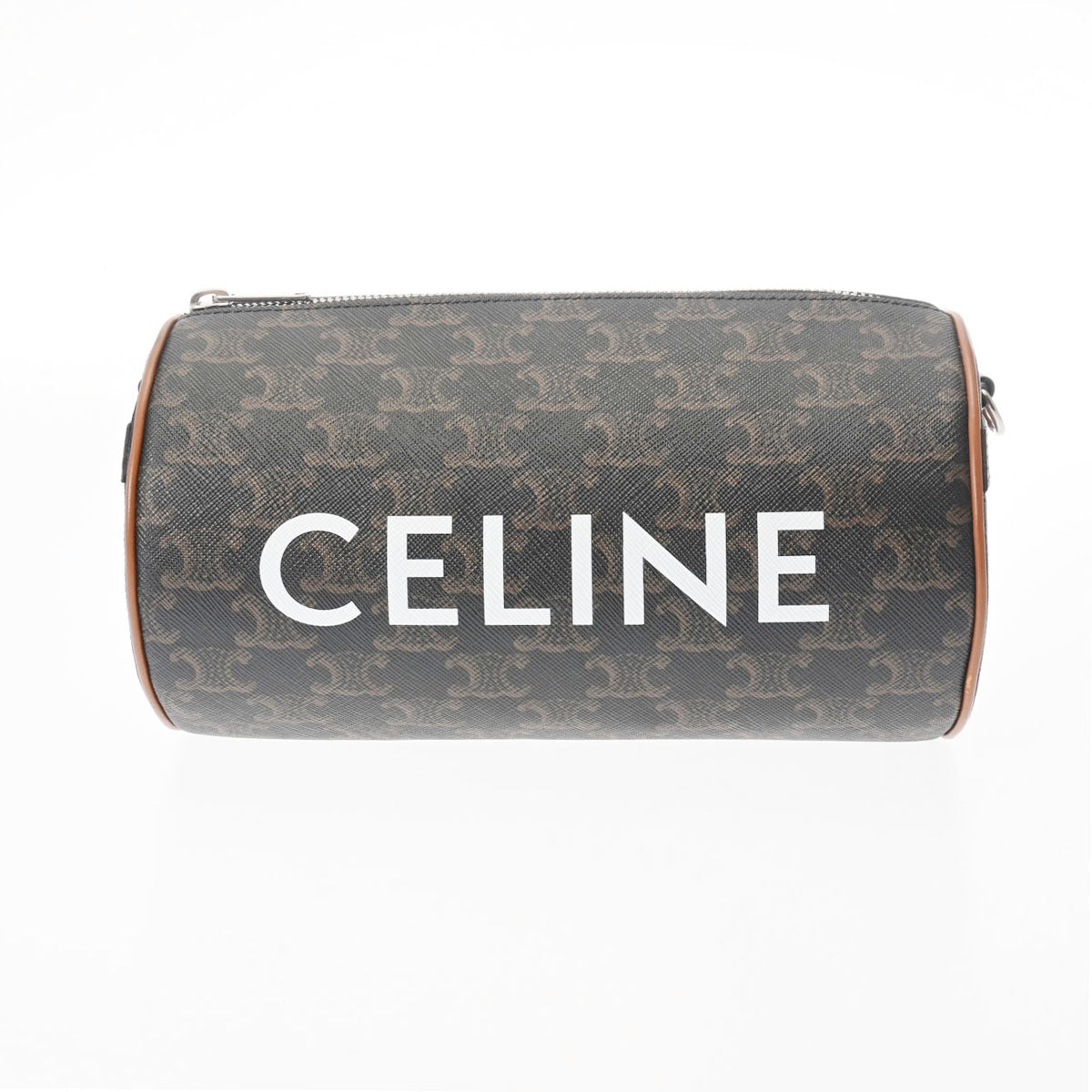 CELINE セリーヌ シリンダーバッグ トリオンフ タン 110052EJF.04LI ユニセックス PVC ショルダーバッグ Aランク 中古 