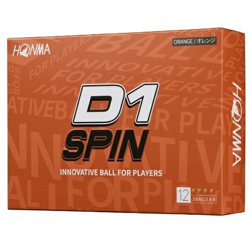 本間ゴルフ D1 SPIN ディーワンスピン ゴルフボール 12球入り オレンジ