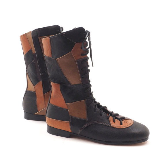 race up long boots /カンガルー革ほか/革靴/b01103multi