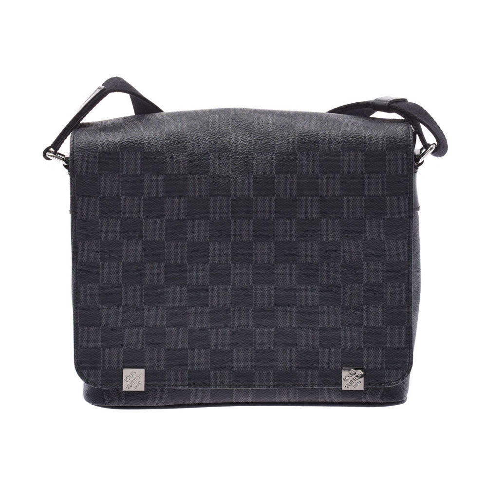 LOUIS VUITTON ルイヴィトン ダミエ グラフィット ディストリクトPM NM 黒 N41028 メンズ ダミエグラフィットキャンバス ショルダーバッグ Aランク 中古 