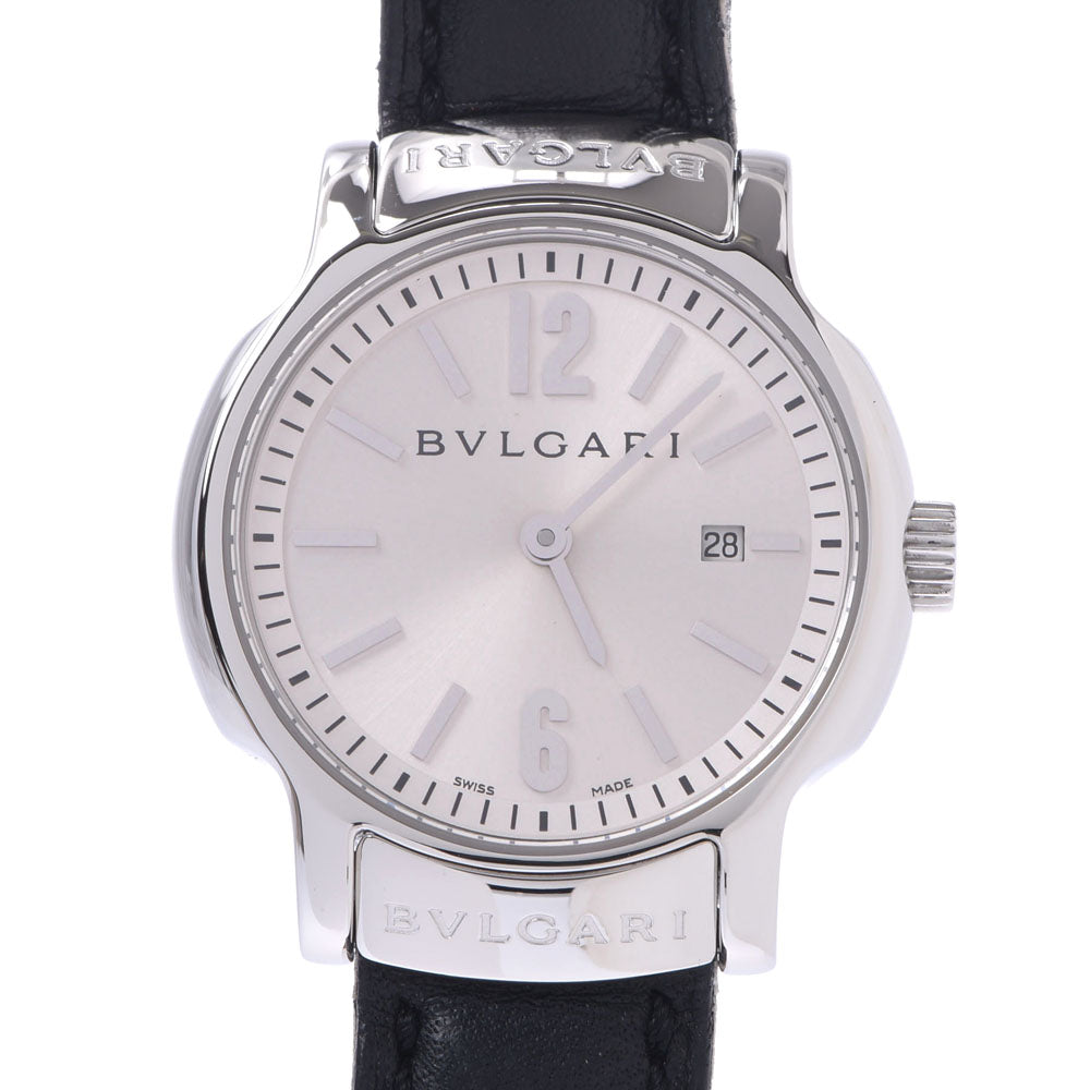 BVLGARI ブルガリ ソロテンポ29 ST29S レディース SS/革 腕時計 クオーツ シルバー文字盤 ABランク 中古 