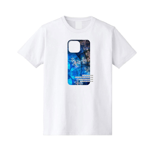 丙夜 - 和柄ベーシック白Tシャツ / 5.0oz / カジュアルスマホケースデザイン