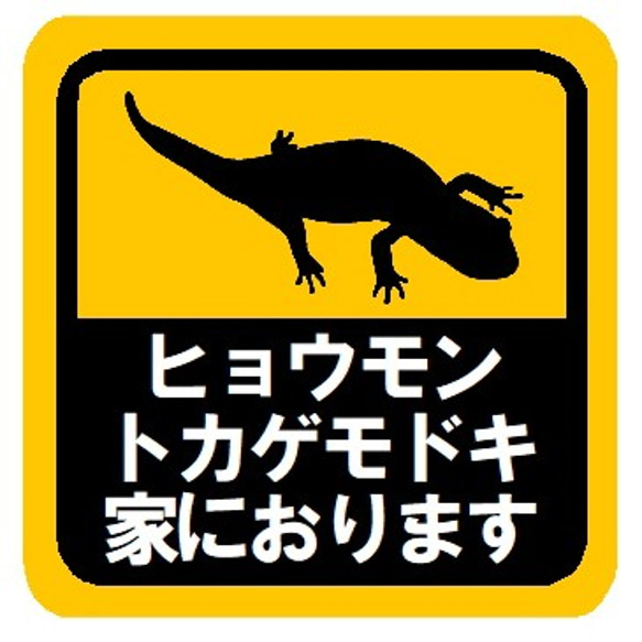 ヒョウモントカゲモドキ 家におります カー マグネットステッカー