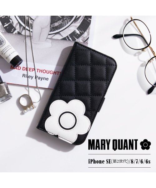 MARY QUANT マリークヮント iPhone SE 8 7 6s ケース スマホケース 携帯 アイフォン 手帳型 レディース マリクワ PU QUILT