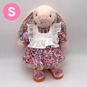 JELLYCAT ジェリーキャット バシュフル Sサイズ用 花柄 ライトピンク レース エプロン ワンピース 着せ替え 洋服 コスチューム