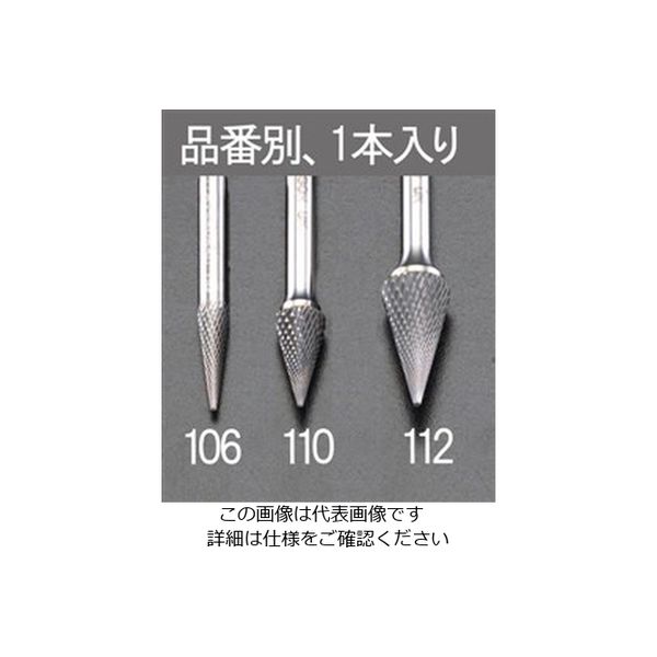 エスコ 12x22mm/ 6mm軸 超硬カッター(ステンレス用) EA819JD-112 1セット(2本)（直送品）