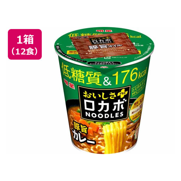 明星食品 ロカボNOODLESおいしさプラス 豚旨カレー 12食 FC742PW