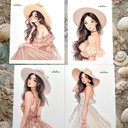 オリジナル人物ステッカー♡sun hat②