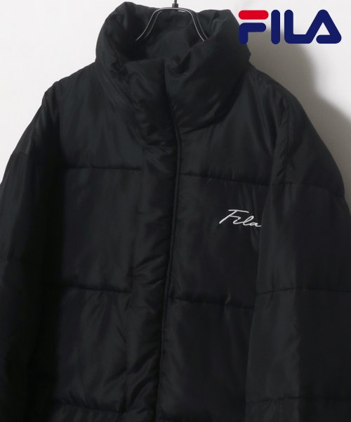 【Lazar】FILA/フィラ 別注 FIBER DOWN JACKET/ビッグシルエット ファイバーダウン中綿ジャケット メンズ レディース