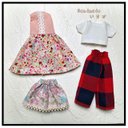 リカちゃん　服　ハンドメイド　ワンピース＆着回しコーデセット