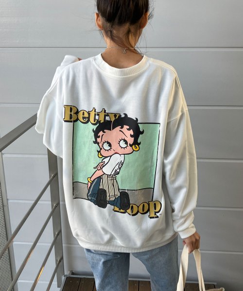 Betty Boopバックプリントプルオーバー