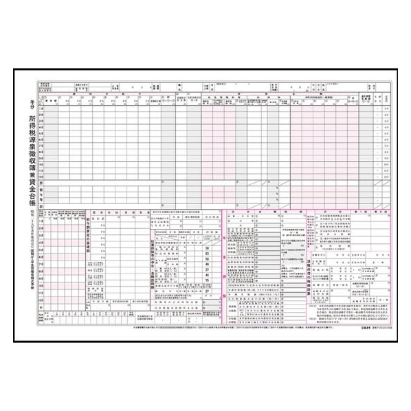 日本法令 源泉徴収簿兼賃金台帳 FCV3016