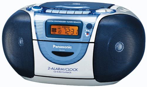 Panasonic RX-DX1-A CDラジオカセット (ブルー)【中古品】