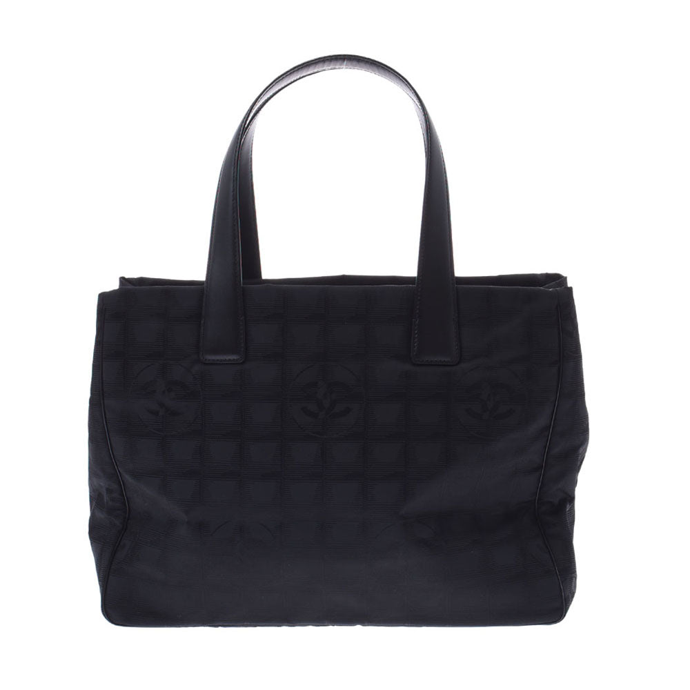 CHANEL シャネル ニュートラベルライン トートMM 黒 ユニセックス ナイロン/レザー ハンドバッグ Aランク 中古 