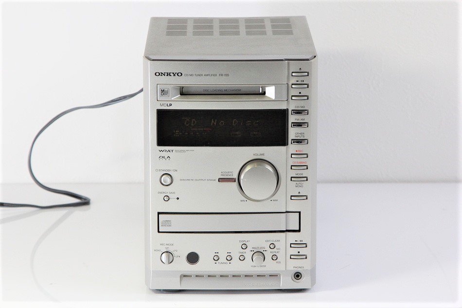 ONKYO オンキョー FR-155 CD/MDチューナーアンプシステム　センターユニット（X-A5(S)のセンターユニットのみ/スピーカーなし）【中古品】