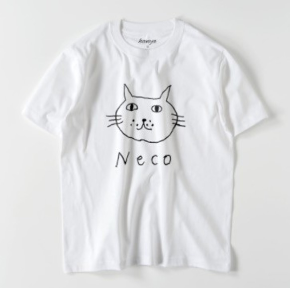 へなちょこNeco プレミアムTシャツ　猫　ねこ　　ユニセックス　イラスト　ゆるめ　コットン100％　メンズ　ゆるかわ