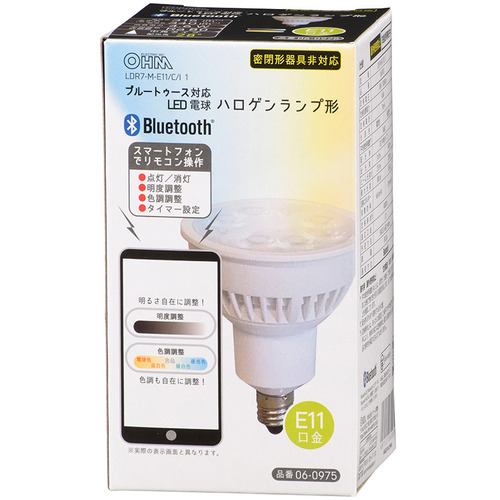 オーム電機 LDR7-M-E11／C／I 1 LED電球 ハロゲンランプ形 Bluetooth対応 E11 中角 調色タイプ LDR7ME11／C／I 1