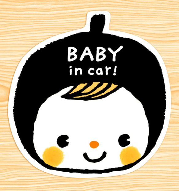 BABY IN CAR マグネットステッカー (どんぐりベビーたん）