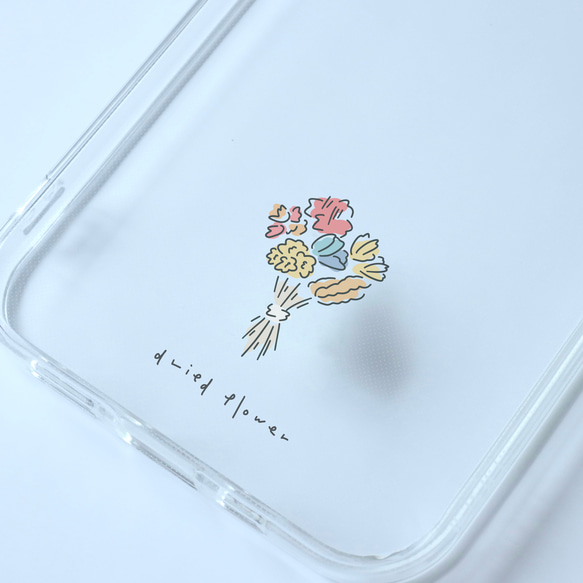 ドライフラワー　dried flower/mplant　スマホケース　iPhoneケース　クリアケース　ソフトケース　シ