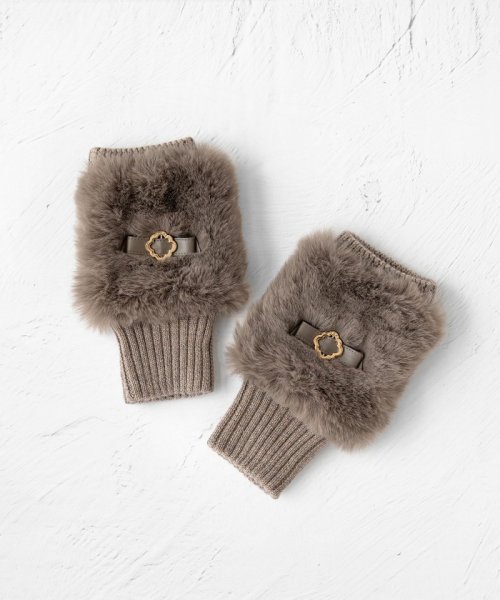 KNIT FUR HANDWARMER 手袋