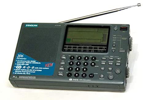 SANGEAN 山進電子 ATS 909 グレイ FM/MW/LW/SW PLL SYNTHESIZED WORLD RECEIVER (BCLラジオ)海外モデル【中古品】