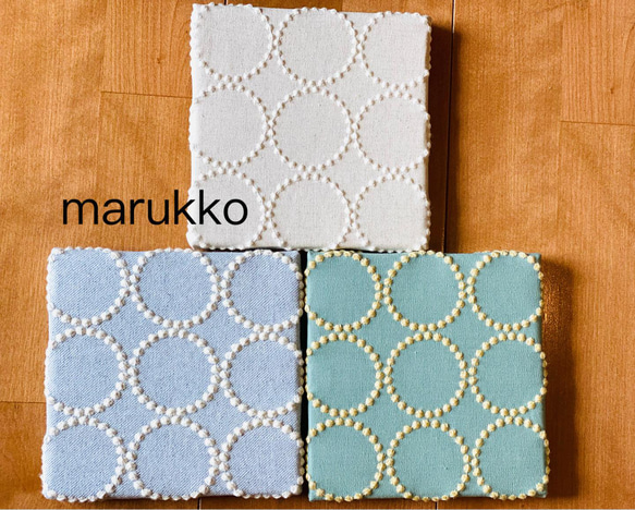 刺繍パネル　ナチュラルカラー　ファブリックパネル  15×15