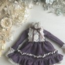 2447 ブライスさんのお洋服　dark purple Blythe アウトフィット 洋服