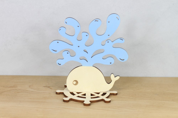 Whale Accessories Stand | Baby blue／Gift／Storage |